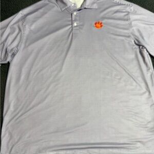 Striped Clemson polo shirt